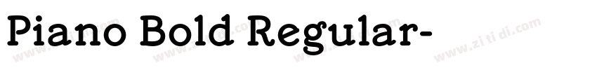 Piano Bold Regular字体转换